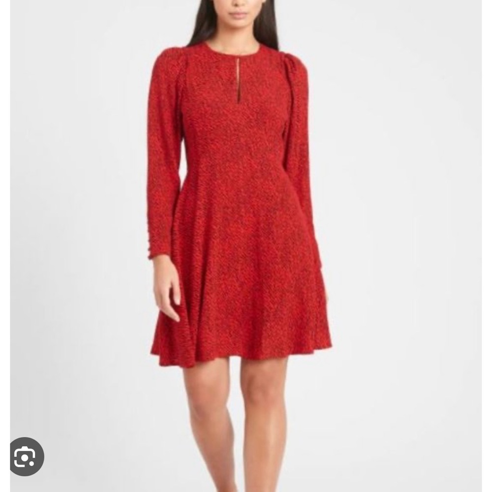 Banana republic red zebra dress